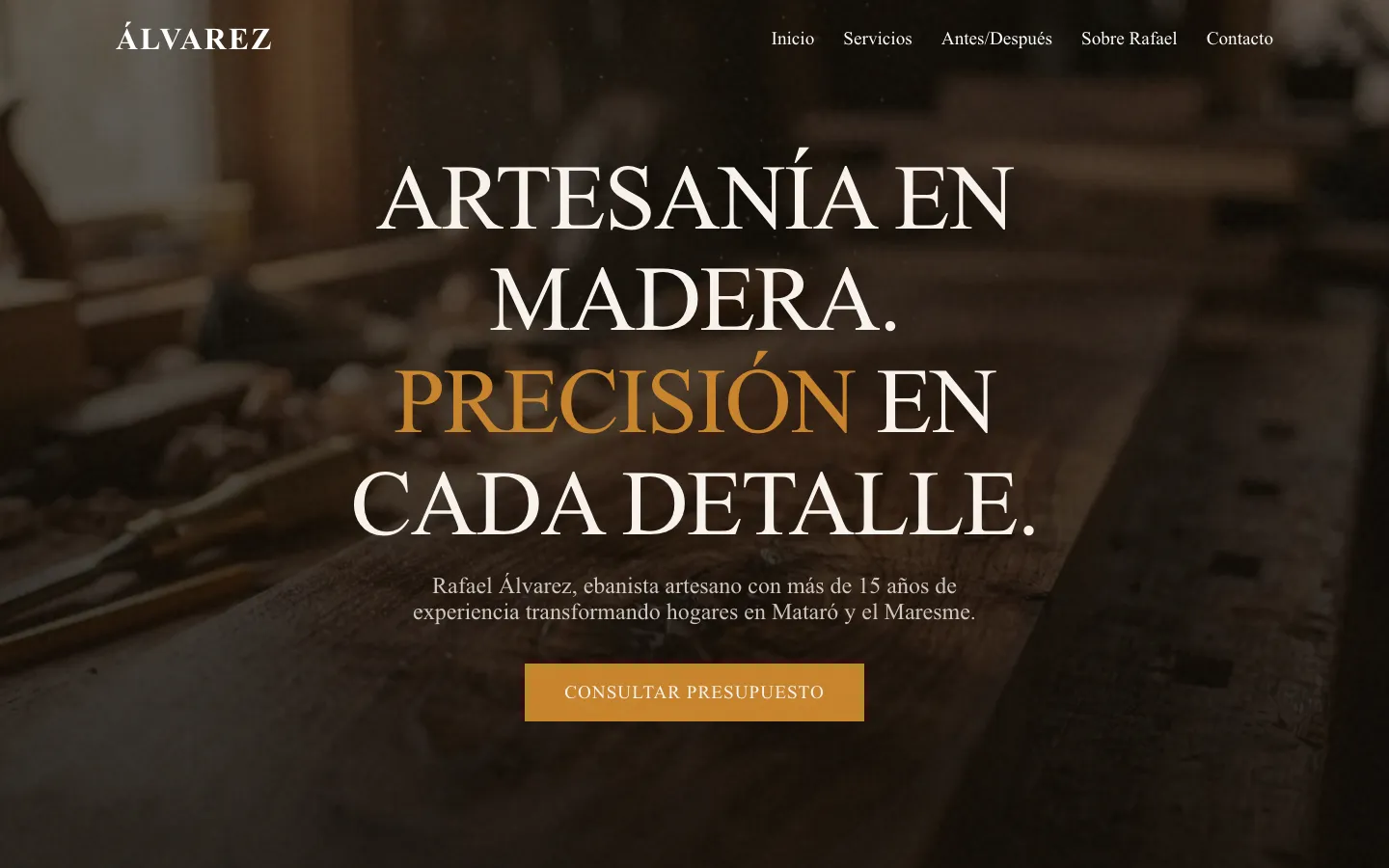 Ebanistería artesanal · Ebanistería y carpintería a medida