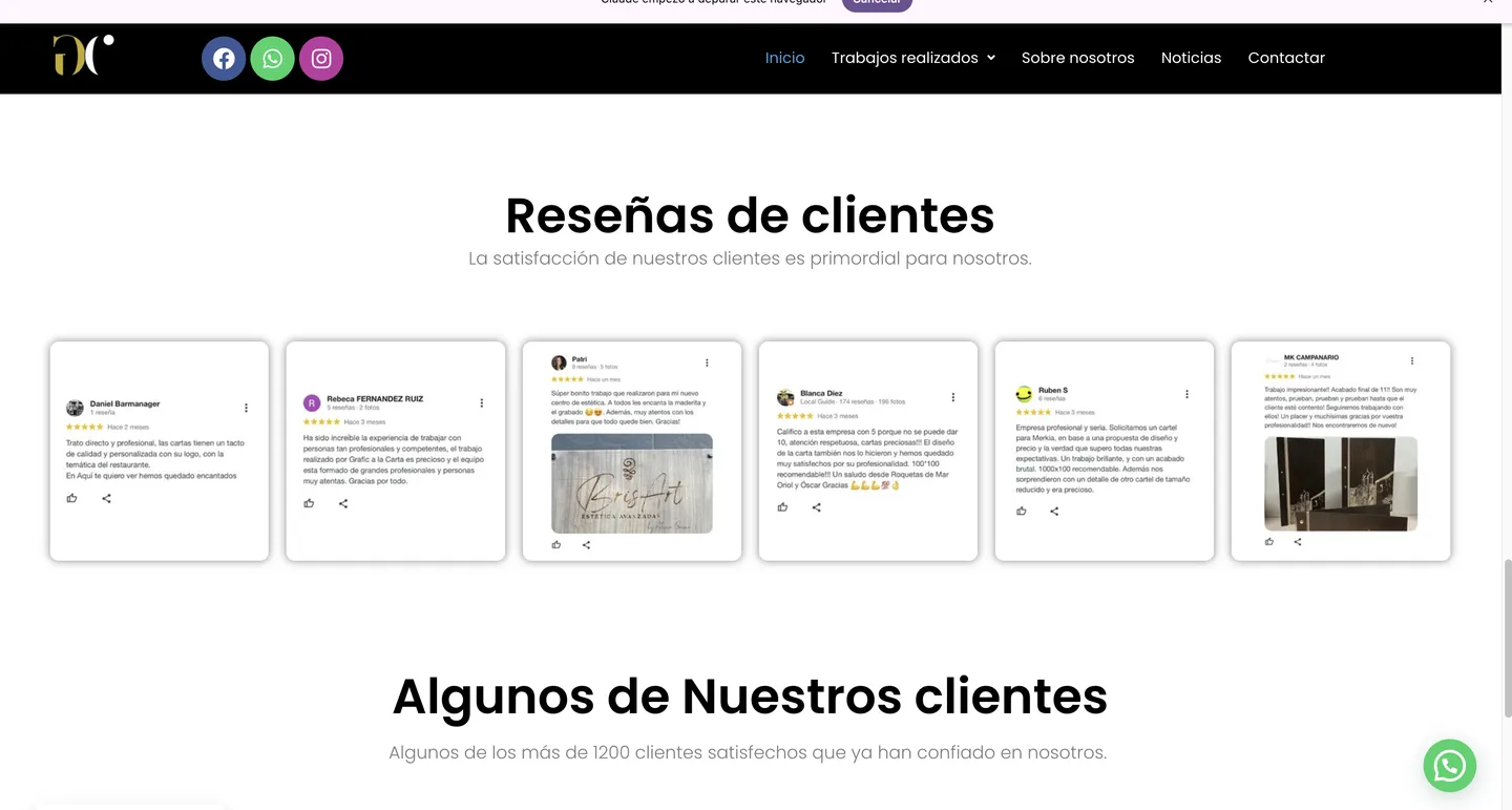 Reseñas: capturas de pantalla ilegibles