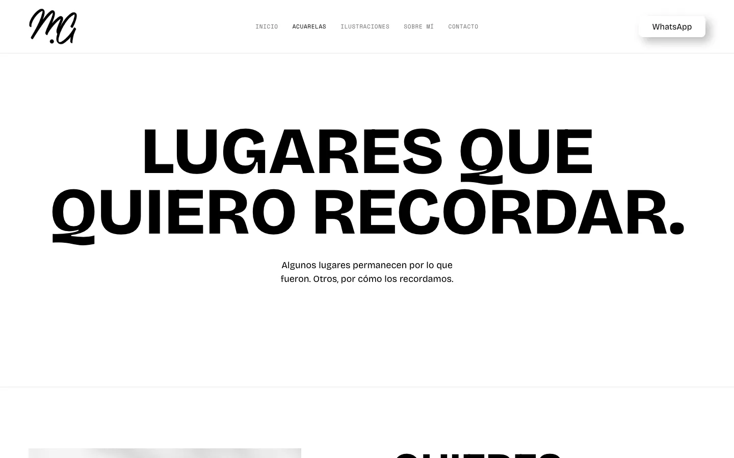 Lugares que quiero recordar.