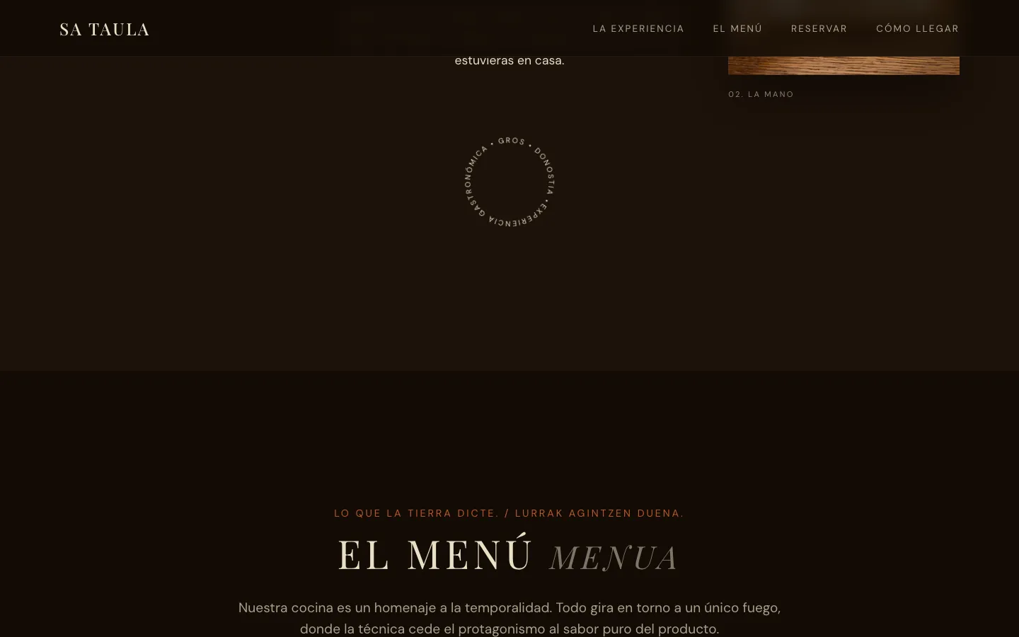 El menú