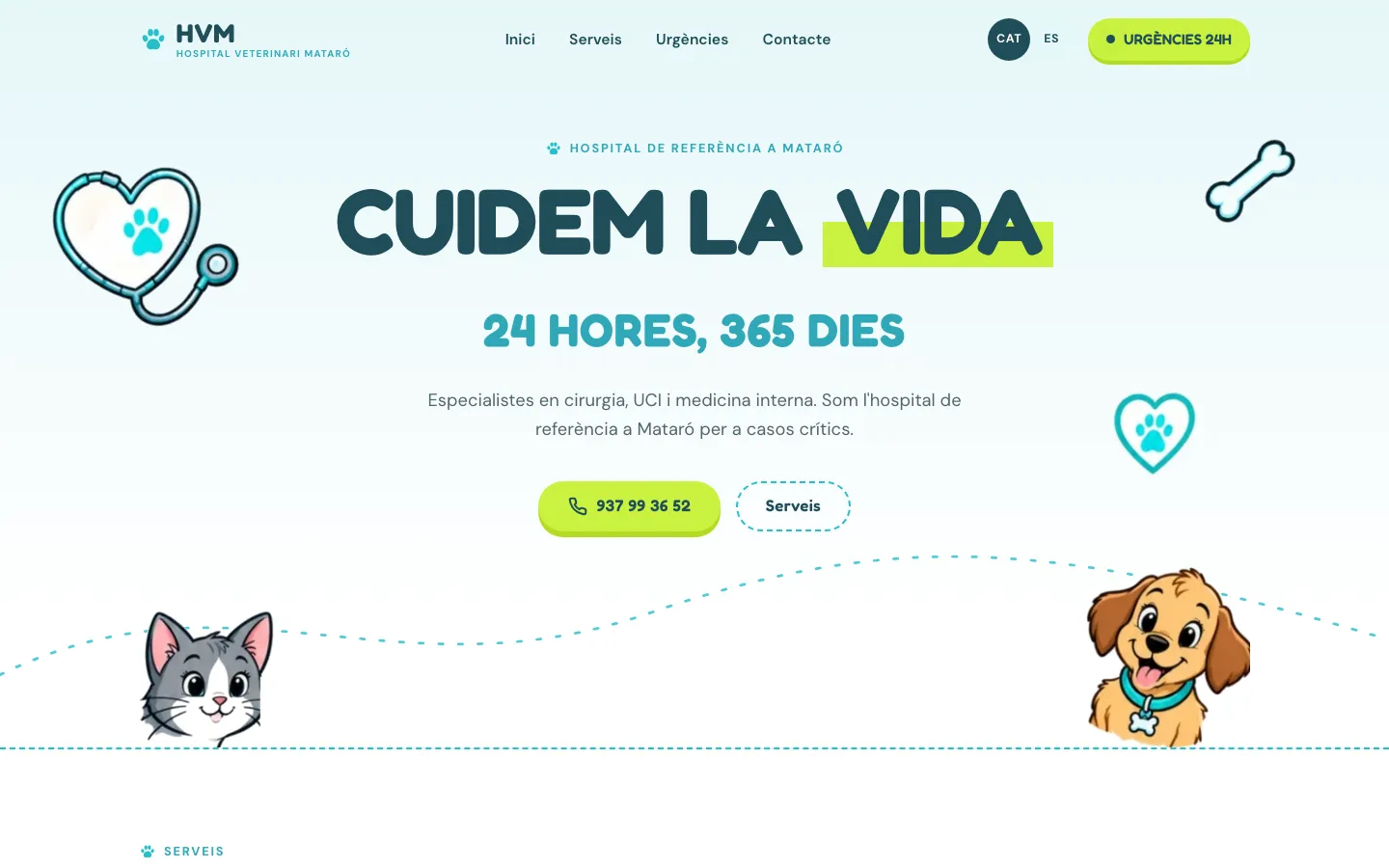Clínica veterinaria · Hospital veterinario 24 h